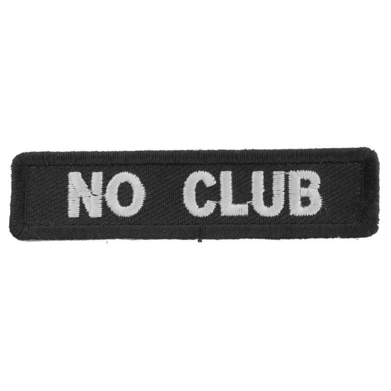 P2538 No Club Patch for Bikers-Patches-Daniel Smart Mfg - Retail