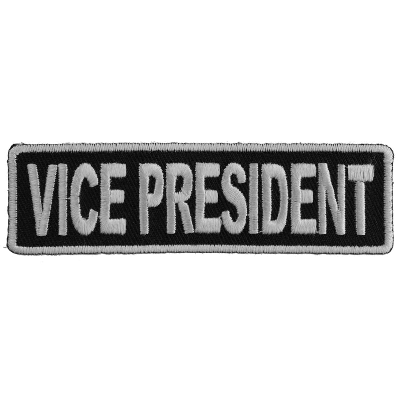 P3713 Vice President Patch 3.5 Inch White-Patches-Daniel Smart Mfg - Retail