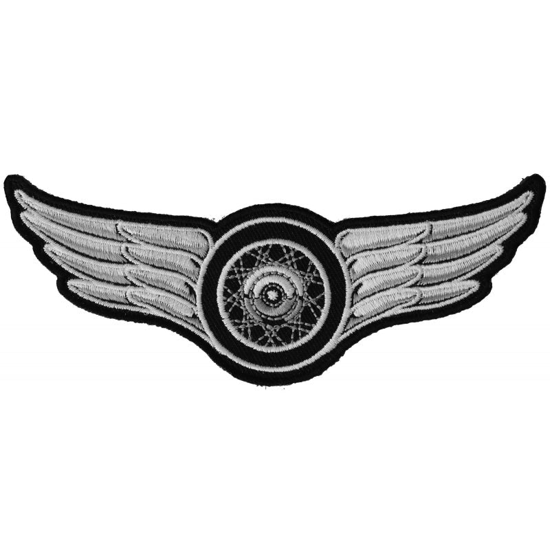 P3845 Winged Wheel Small Iron on Biker Patch-Patches-Daniel Smart Mfg - Retail
