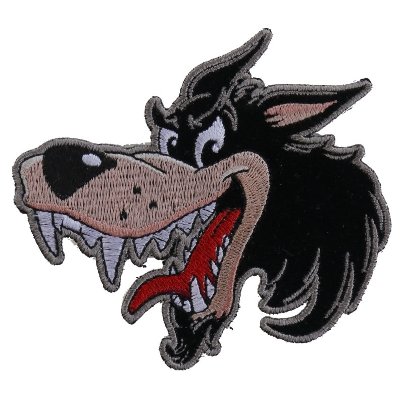 P3899 Small Cartoon Wolf Patch-Patches-Daniel Smart Mfg - Retail