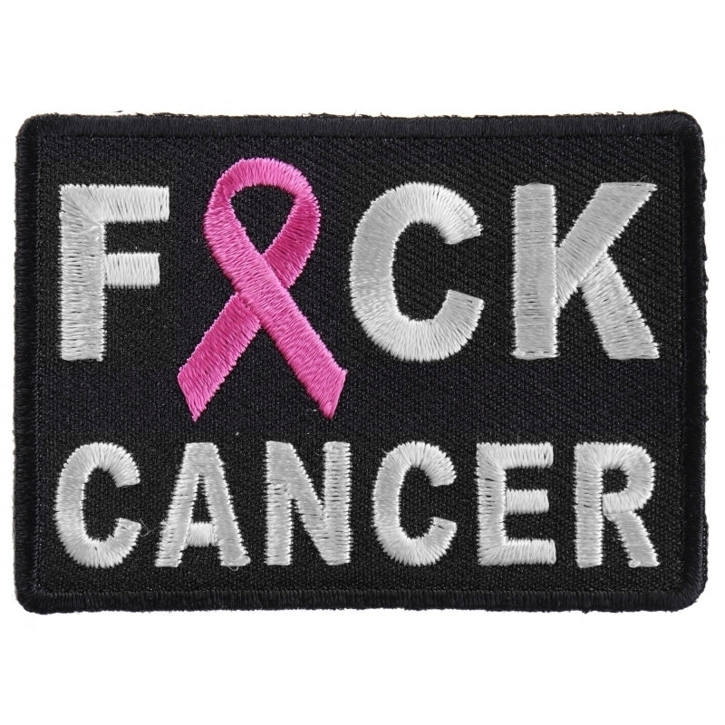 P4314 FCK Cancer Pink Ribbon Patch-Patches-Daniel Smart Mfg - Retail