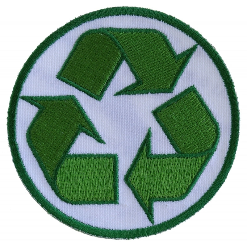 P5403 Recycle Sign Novelty Iron on Patch-Patches-Daniel Smart Mfg - Retail