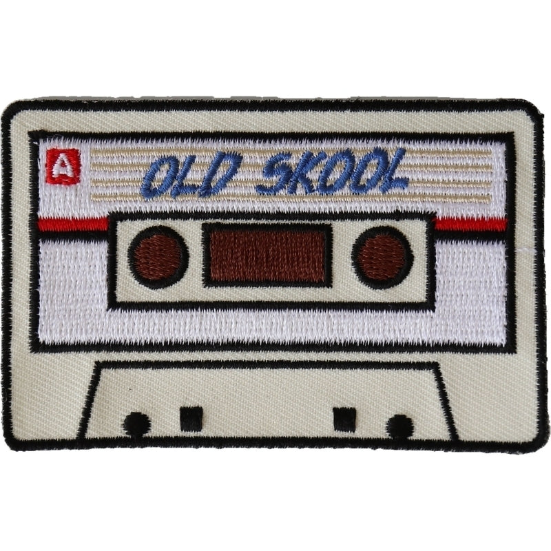 P5946 Old Skool Radio Cassette Novelty Iron on Patch-Patches-Daniel Smart Mfg - Retail