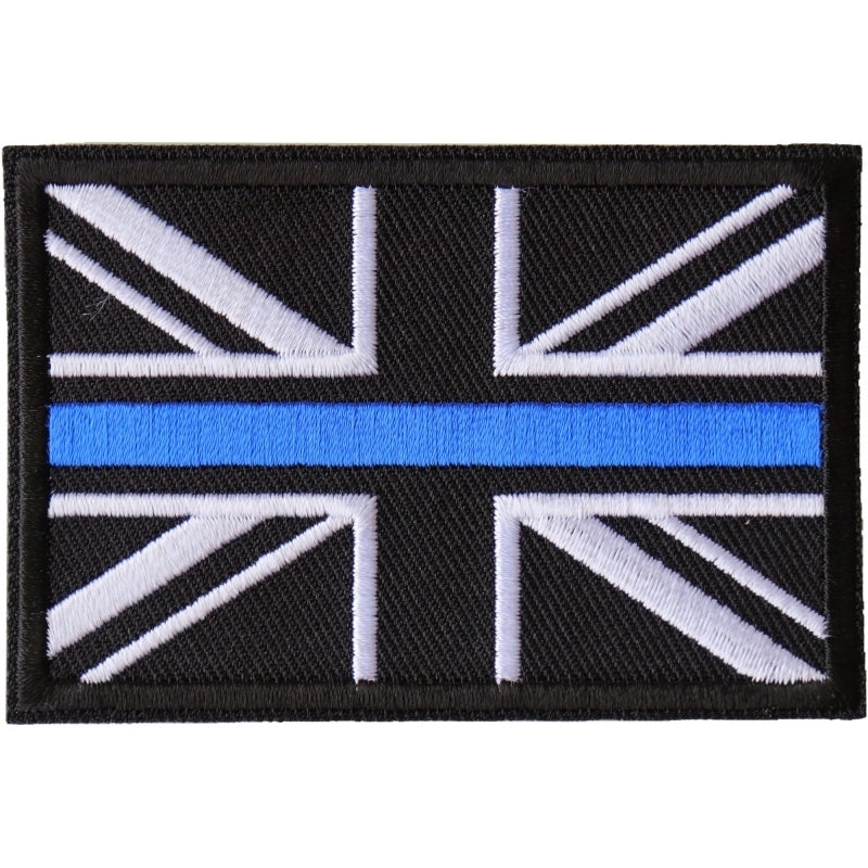 P6679 UK Flag Patch with Blue Line for Police-Patches-Daniel Smart Mfg - Retail