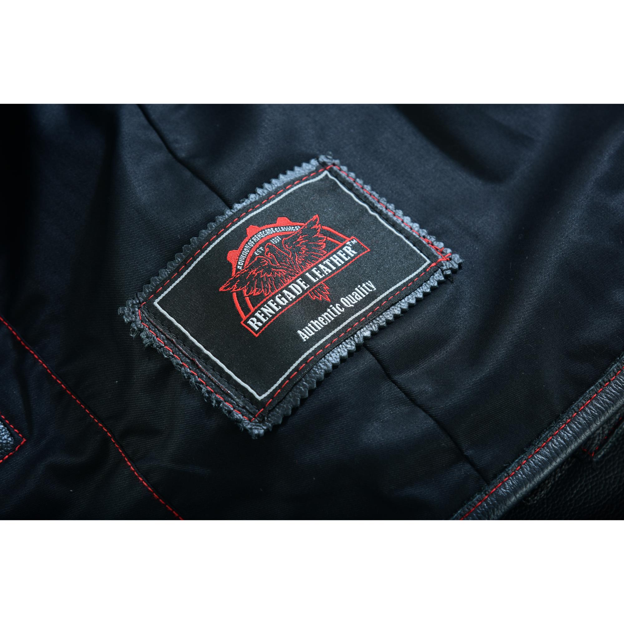 Patriot Wheels Men's Motorcycle Leather Vest-Men's Vests-Daniel Smart Mfg - Retail