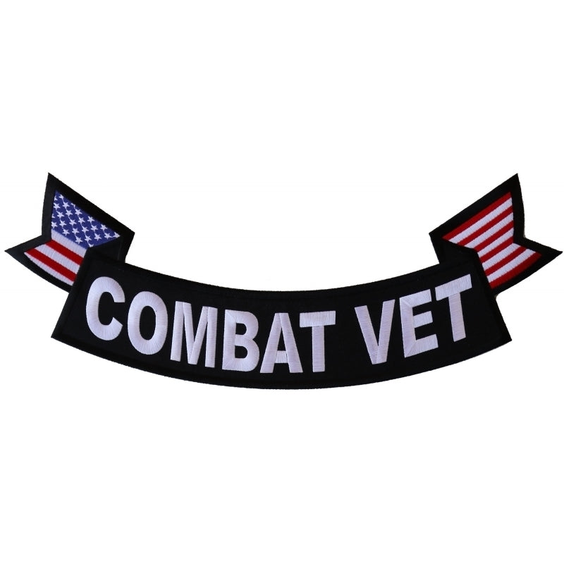 PL6558 Combat Vet Extra Large Rocker Patch-Patches-Daniel Smart Mfg - Retail