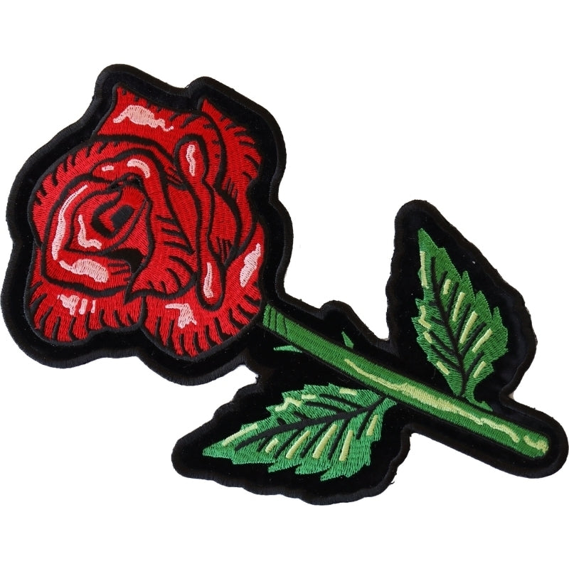 PL6565 Single Rose Large Back Patch-Patches-Daniel Smart Mfg - Retail