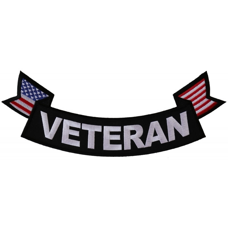 PR1013 Veteran Bottom Rocker With Flags Patch-Patches-Daniel Smart Mfg - Retail