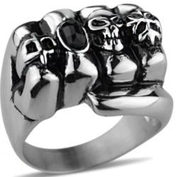 Stainless Steel Fist Biker Ring - Bold & Durable
