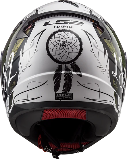 Rapid II Dreamcatcher Full Face Motorcycle Helmet Chameleon/White-Helmets-Daniel Smart Mfg - Retail