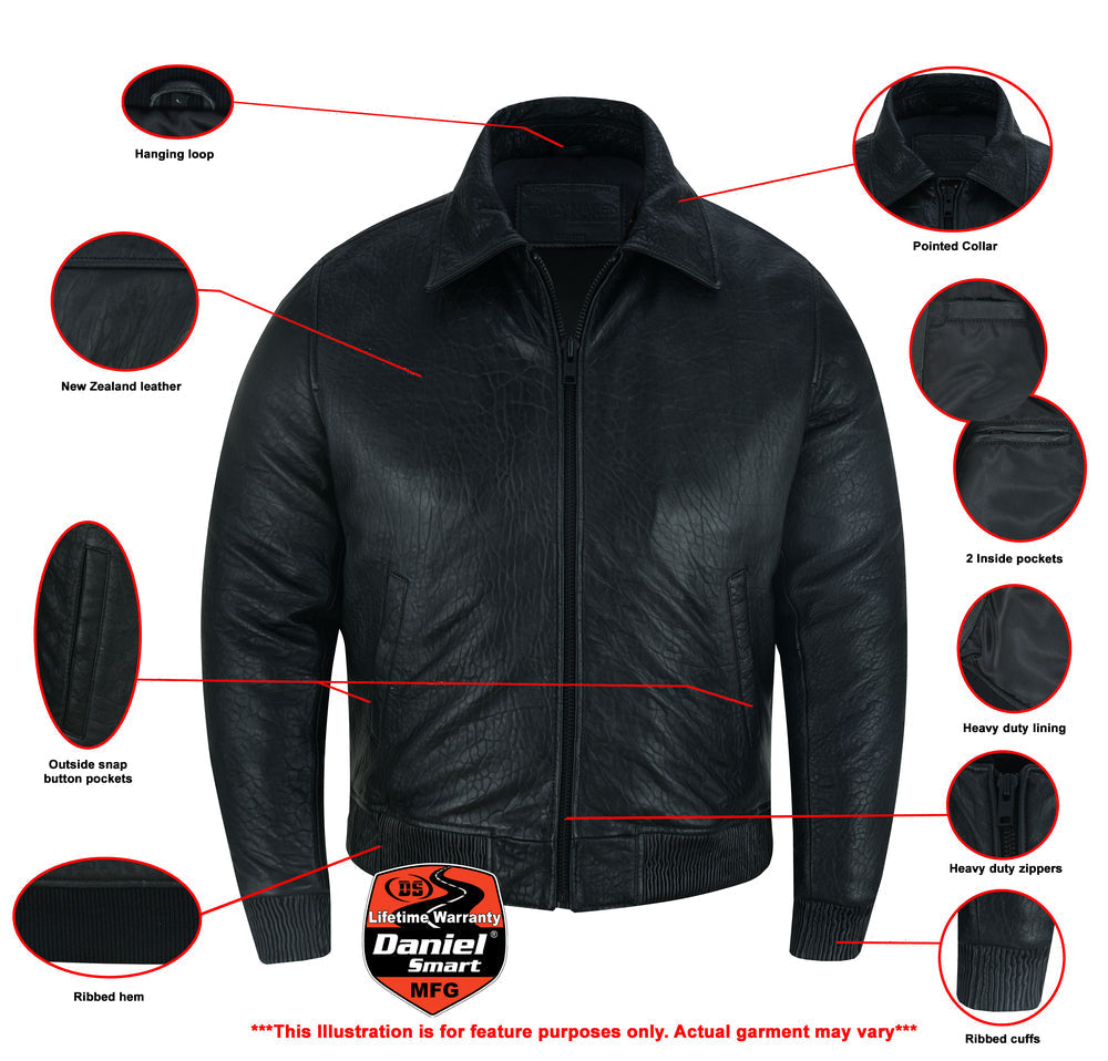 Rapter - Men's Leather Motorcycle Jacket-Mens Leather Motorcycle Jackets-Daniel Smart Mfg - Retail