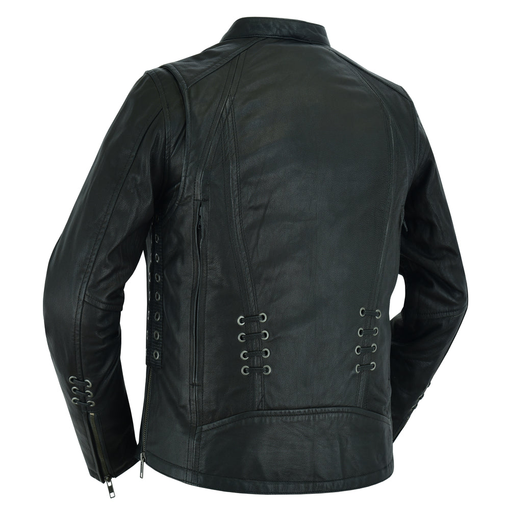 Raven Blaze - Women's Leather Jacket-Womens Leather Motorcycle Jackets-Daniel Smart Mfg - Retail