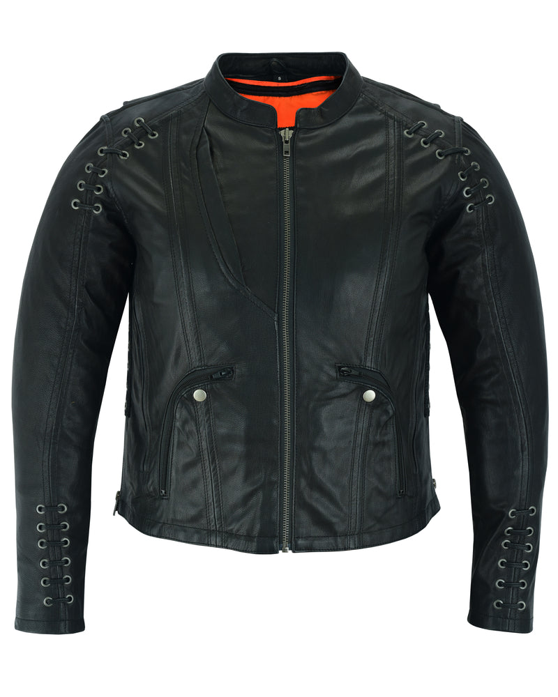 Raven Blaze - Women's Leather Jacket-Womens Leather Motorcycle Jackets-Daniel Smart Mfg - Retail
