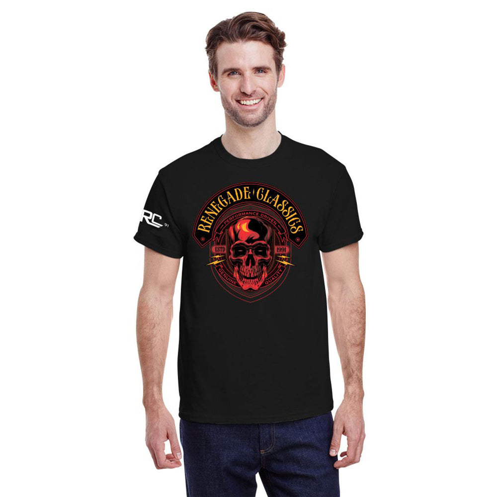 RC8010 RENEGADE CLASSICS RED SKULL TSHIRT-Mens Shirts-Daniel Smart Mfg - Retail