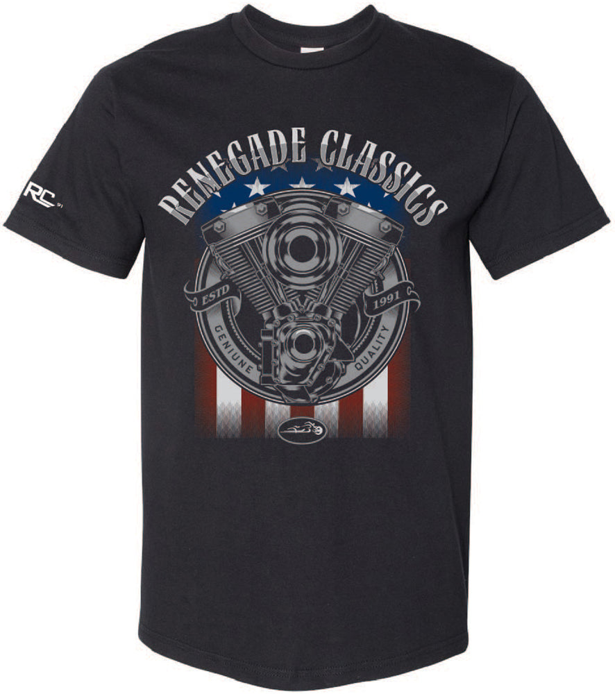 RC8012 RENEGADE CLASSICS FLAG TSHIRT-Mens Shirts-Daniel Smart Mfg - Retail
