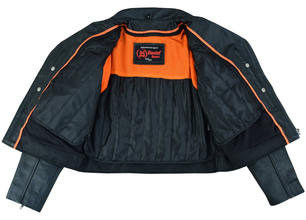 Rebel Rose - Women's Leather Jacket-Womens Leather Motorcycle Jackets-Daniel Smart Mfg - Retail