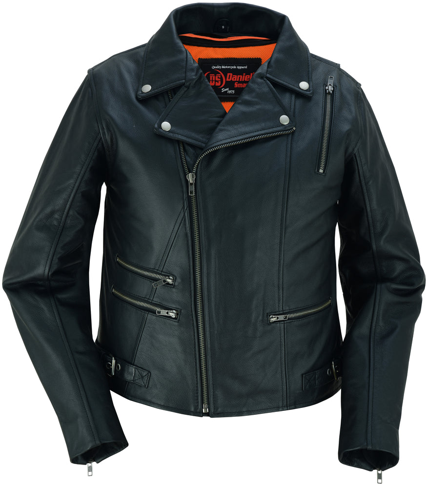 Rebel Rose - Women's Leather Jacket-Womens Leather Motorcycle Jackets-Daniel Smart Mfg - Retail