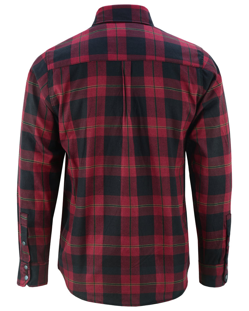 Red Pulse Mens Flannel Shirt-Flannels-Daniel Smart Mfg - Retail