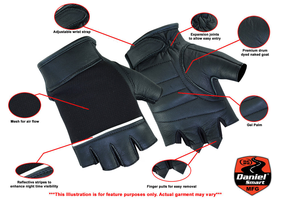 RetroRush - Women's Fingerless Gloves-Women's Fingerless Gloves-Daniel Smart Mfg - Retail