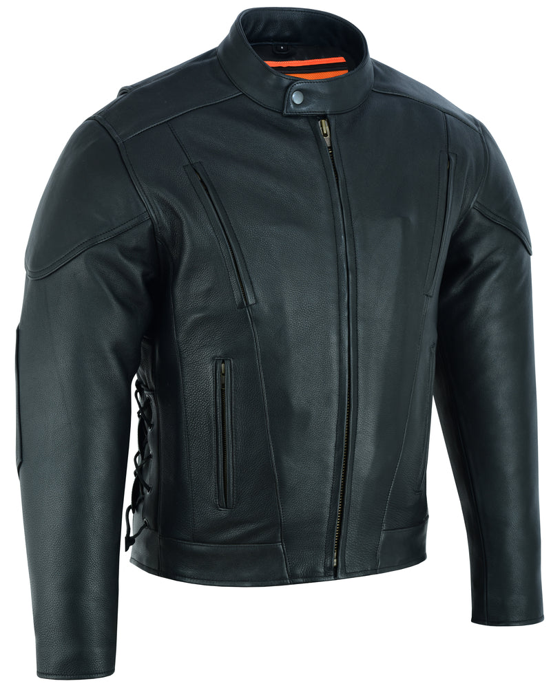 Reveal - Men's Leather Motorcycle Jacket-Mens Leather Motorcycle Jackets-Daniel Smart Mfg - Retail