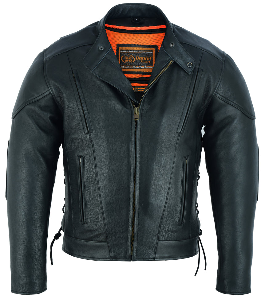Reveal - Men's Leather Motorcycle Jacket-Mens Leather Motorcycle Jackets-Daniel Smart Mfg - Retail