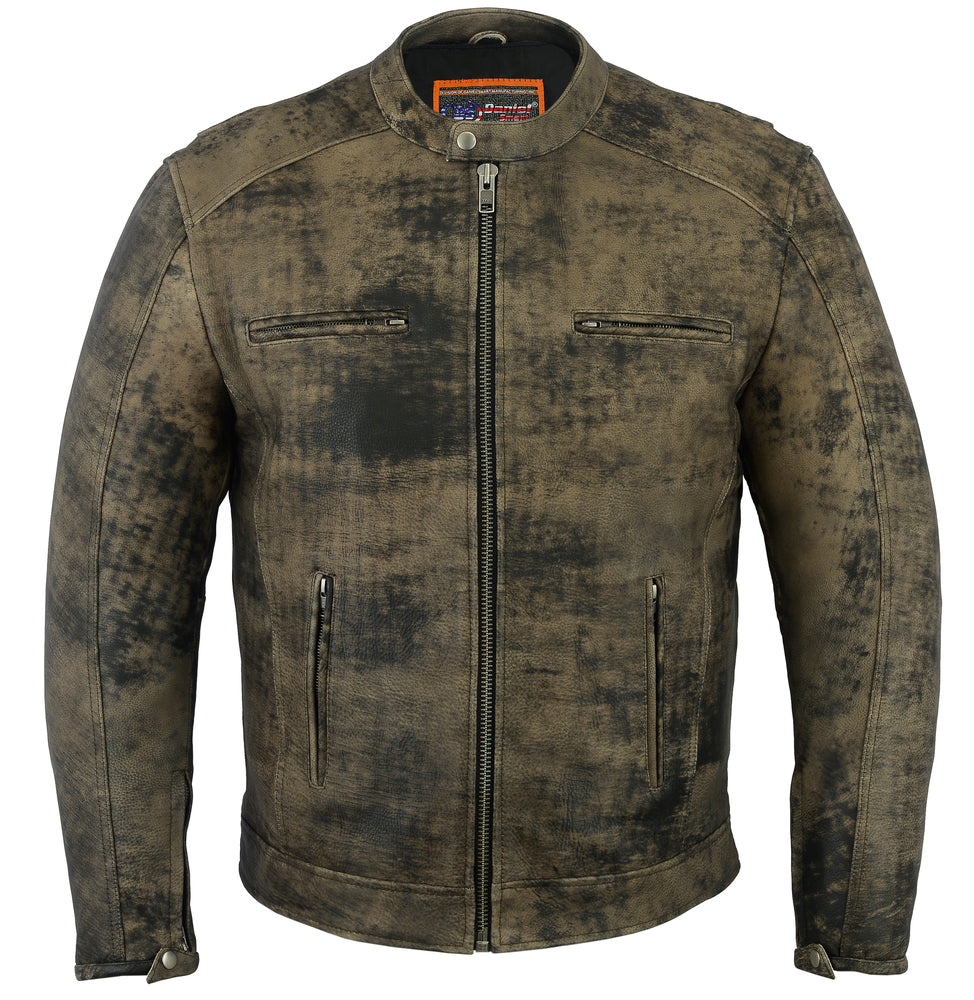 RevX - Men's Leather Motorcycle Jacket-Mens Leather Motorcycle Jackets-Daniel Smart Mfg - Retail