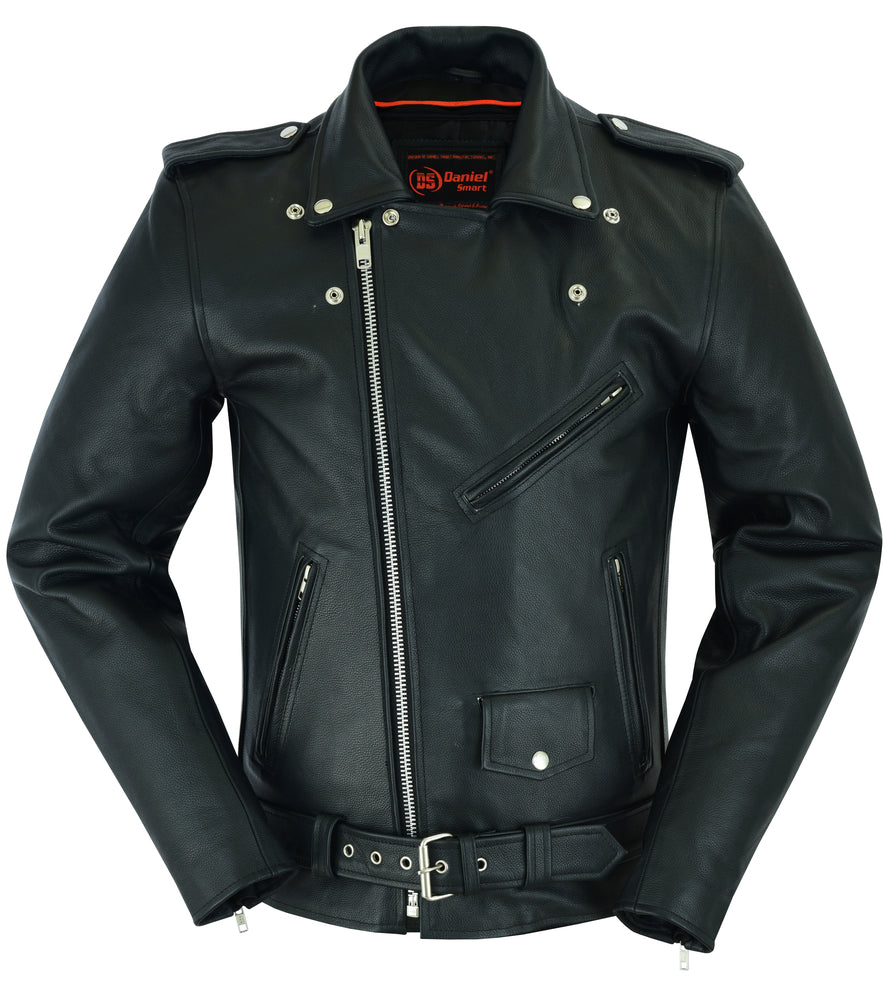 Road Titan - Men's Leather Motorcycle Jacket-Mens Leather Motorcycle Jackets-Daniel Smart Mfg - Retail