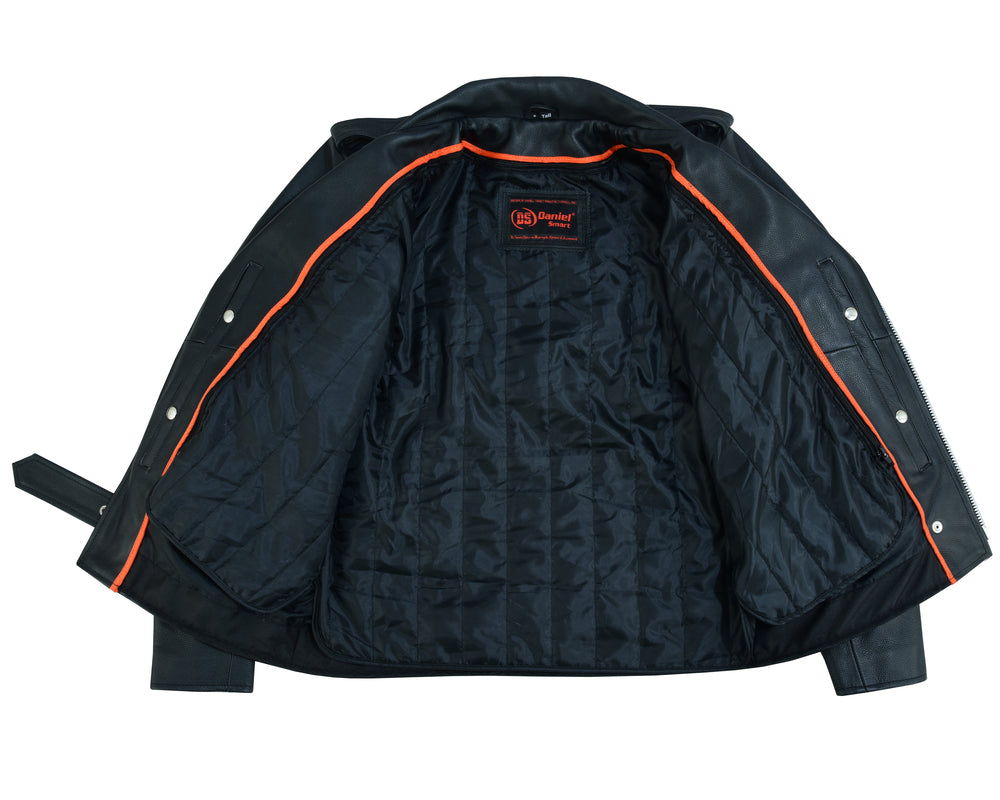 Road Titan - Men's Leather Motorcycle Jacket-Mens Leather Motorcycle Jackets-Daniel Smart Mfg - Retail