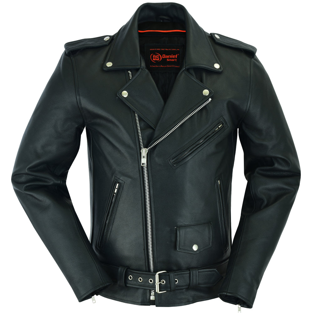 Road Titan - Men's Leather Motorcycle Jacket-Mens Leather Motorcycle Jackets-Daniel Smart Mfg - Retail