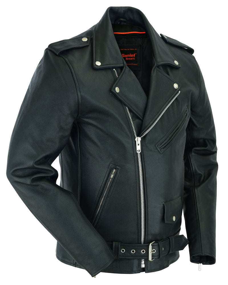 Road Titan - Men's Leather Motorcycle Jacket-Mens Leather Motorcycle Jackets-Daniel Smart Mfg - Retail