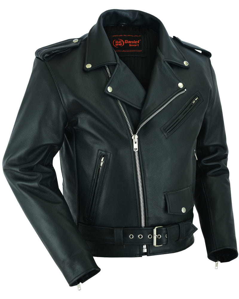 Road Warrior - Men's Leather Motorcycle Jacket-Mens Leather Motorcycle Jackets-Daniel Smart Mfg - Retail
