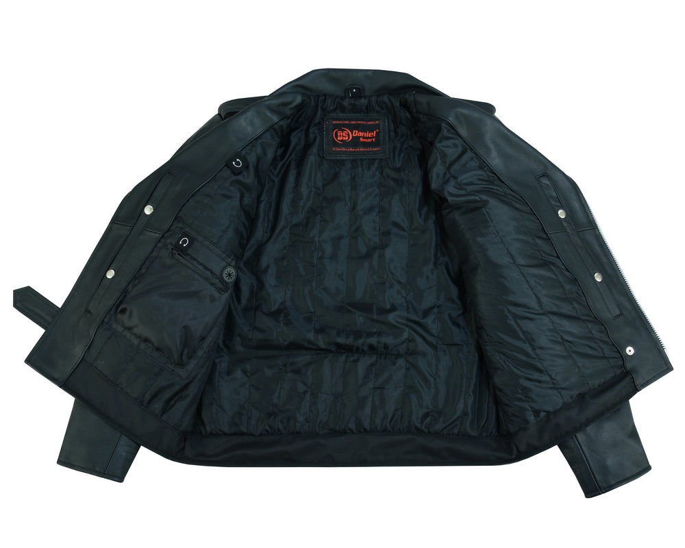 Road Warrior - Men's Leather Motorcycle Jacket-Mens Leather Motorcycle Jackets-Daniel Smart Mfg - Retail