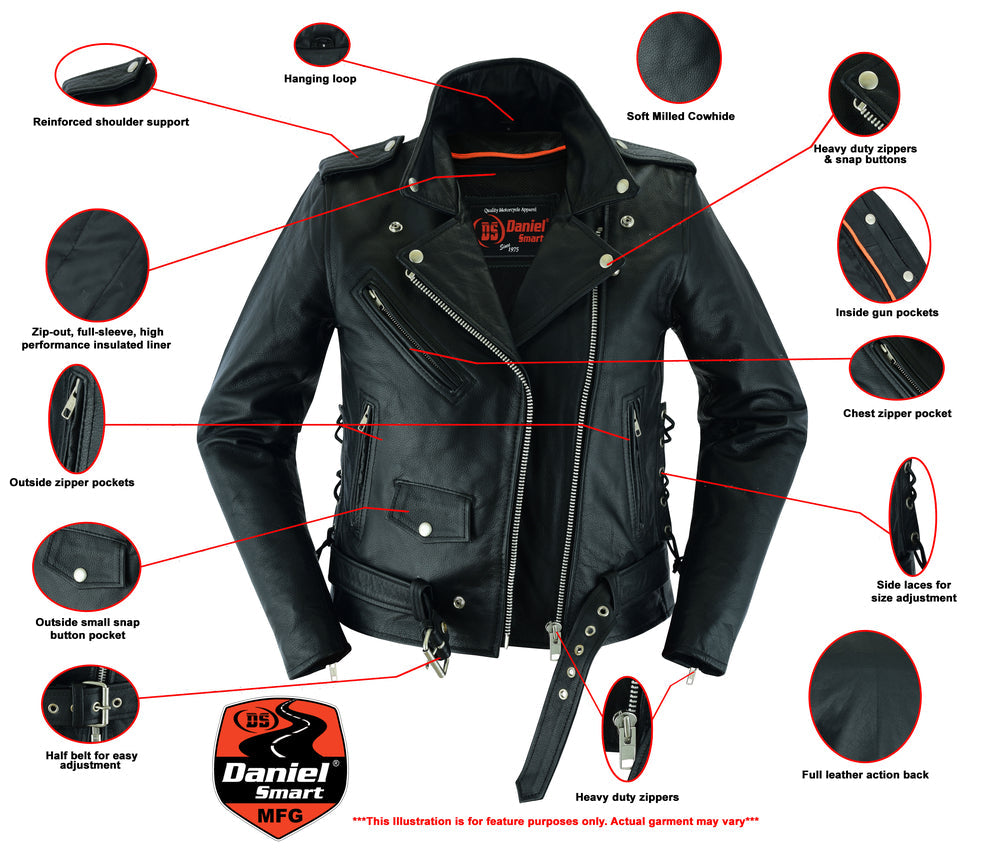 Rogue Empress - Women's Leather Jacket-Womens Leather Motorcycle Jackets-Daniel Smart Mfg - Retail