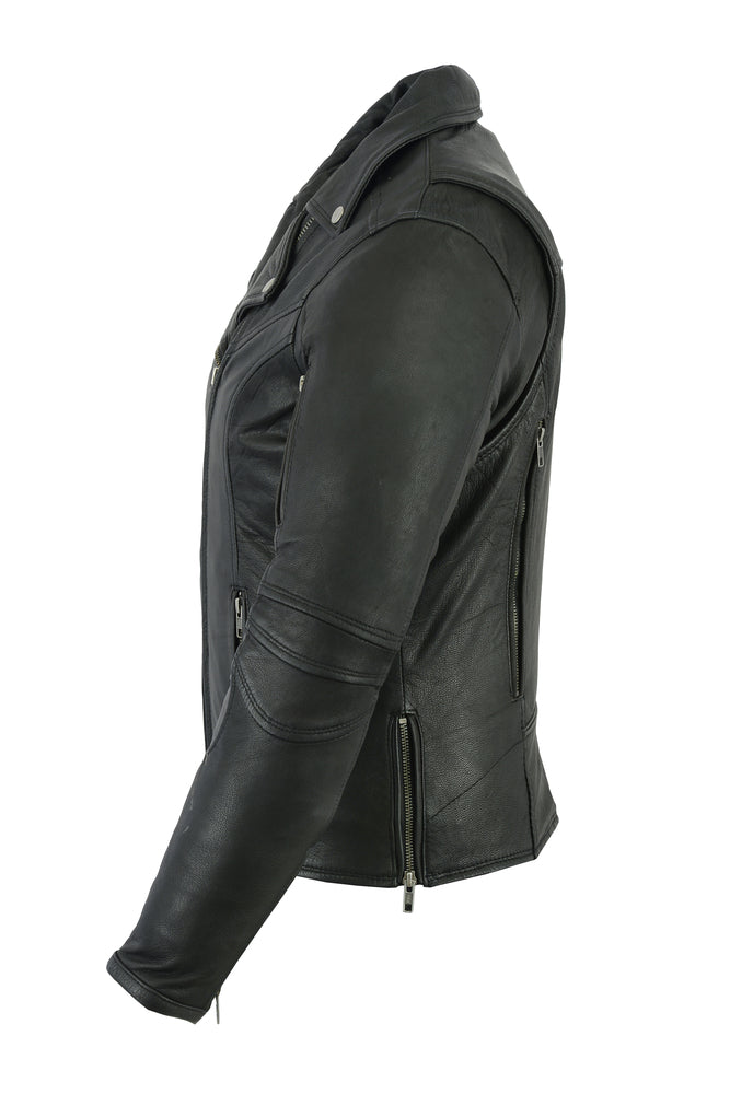Scarlet Fury - Women's Leather Jacket-Womens Leather Motorcycle Jackets-Daniel Smart Mfg - Retail