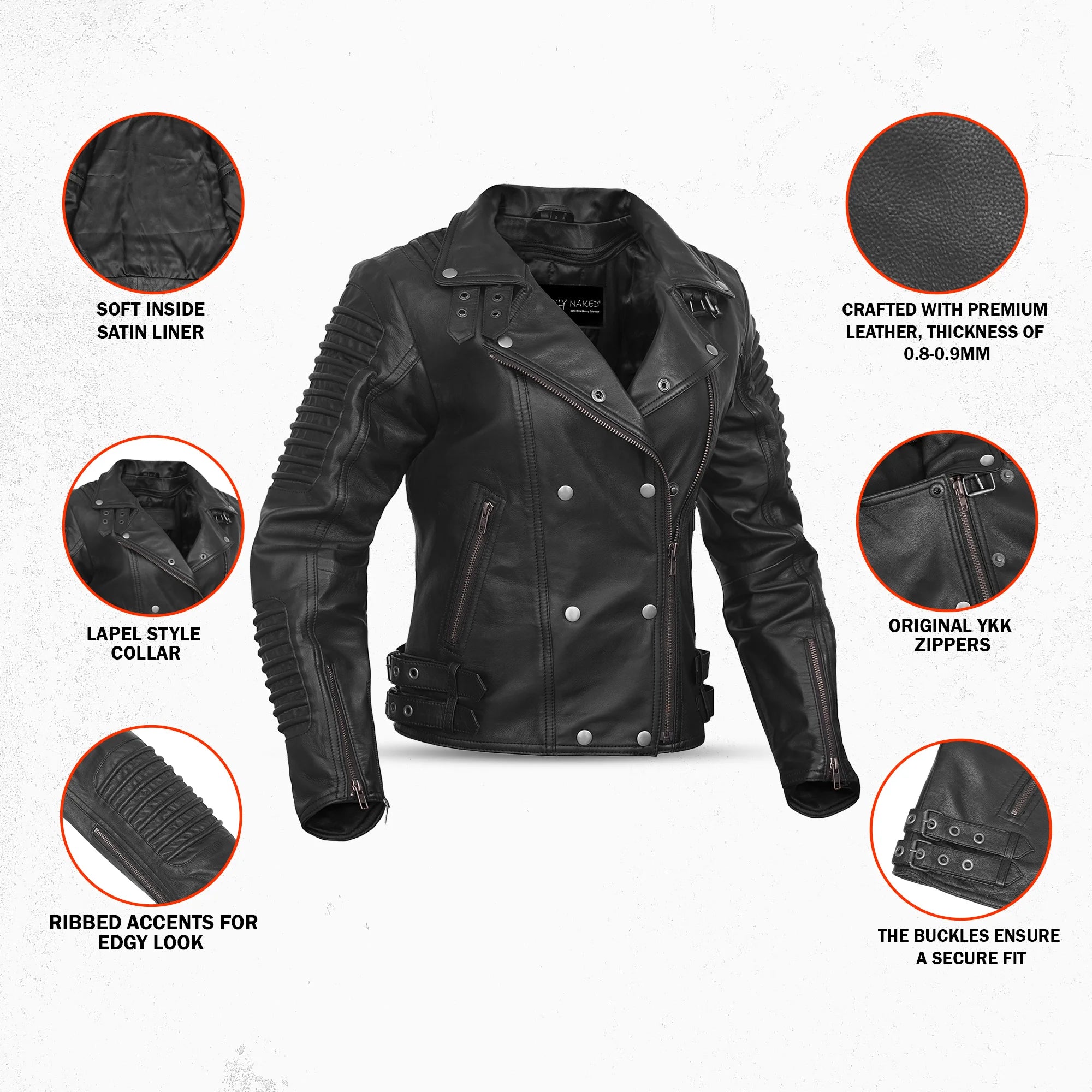 Shadow Queen Women's Leather Motorcycle Jacket