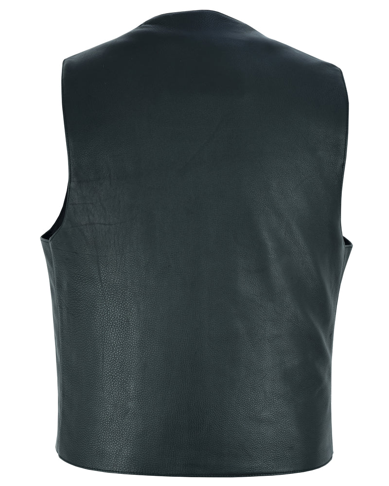 Singra - Men's Motorcycle Leather Vest-Mens Leather Vests-Daniel Smart Mfg - Retail
