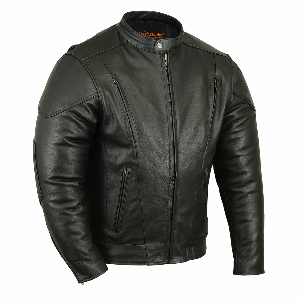 Skybound - Men's Leather Motorcycle Jacket-Mens Leather Motorcycle Jackets-Daniel Smart Mfg - Retail