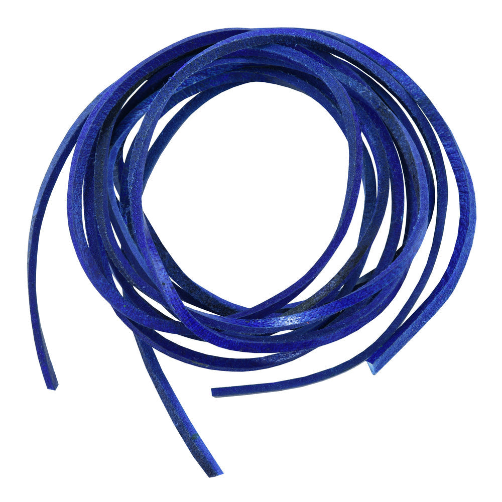 SLBLUE 6 Feet Leather Laces - Blue-Leather Laces-Daniel Smart Mfg - Retail