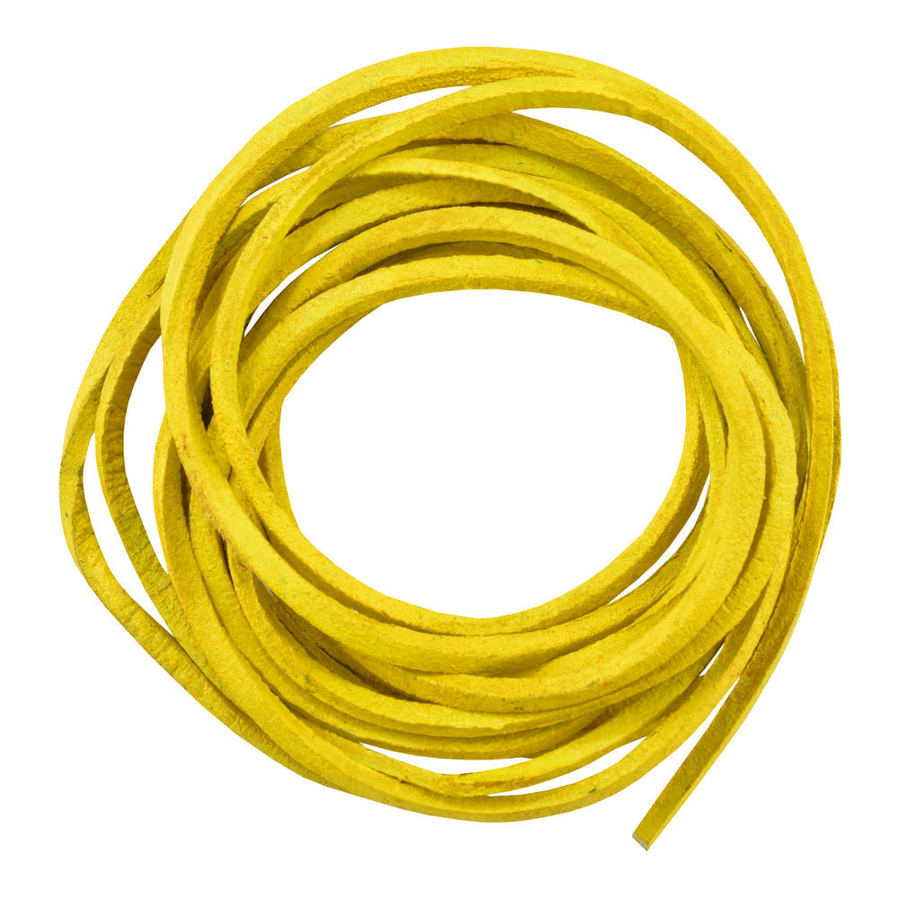 SLYELLOW 6 Feet Leather Laces - Yellow-Leather Laces-Daniel Smart Mfg - Retail