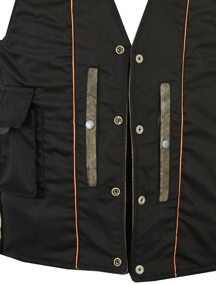 Starlight - Men's Motorcycle Leather Vest-Mens Leather Vests-Daniel Smart Mfg - Retail