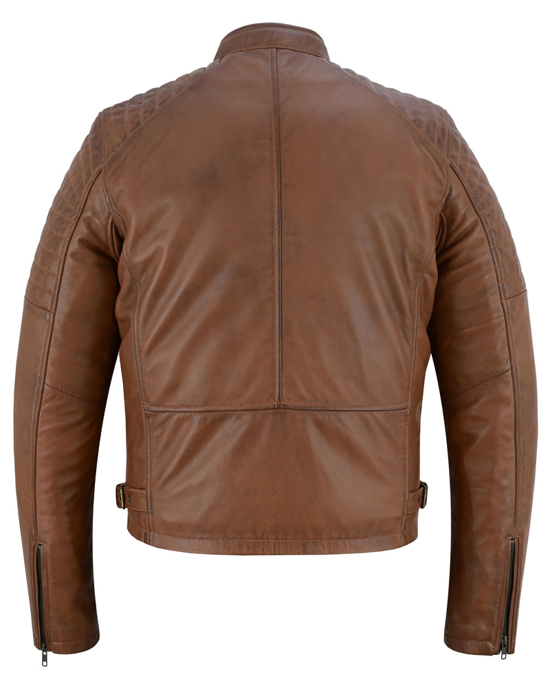 Stewart - Men's Leather Fashion Jacket-Mens Leather Motorcycle Jackets-Daniel Smart Mfg - Retail