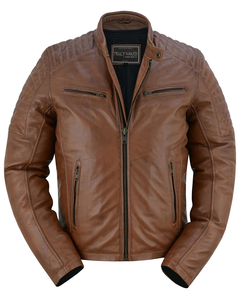 Stewart - Men's Leather Fashion Jacket-Mens Leather Motorcycle Jackets-Daniel Smart Mfg - Retail