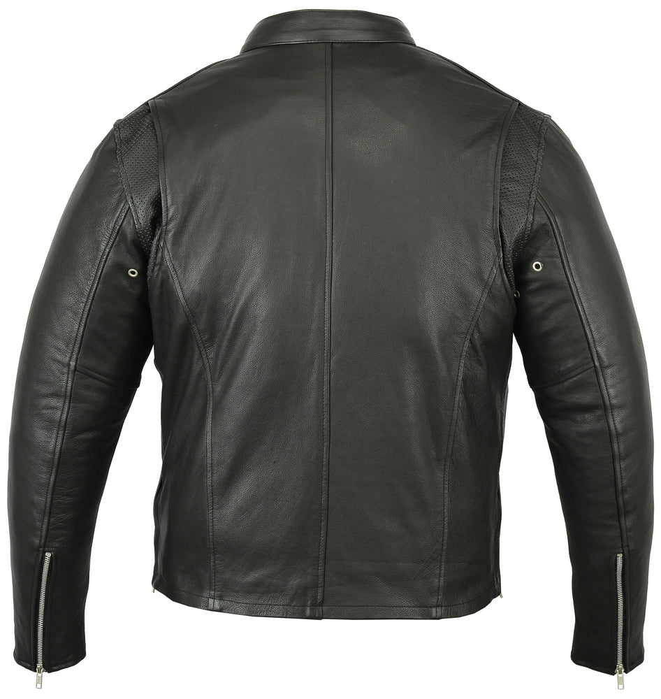 Stormhawk - Men's Leather Motorcycle Jacket-Mens Leather Motorcycle Jackets-Daniel Smart Mfg - Retail