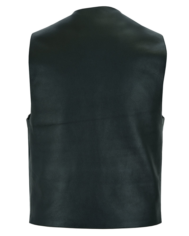 Strider - Men's Motorcycle Leather Vest-Mens Leather Vests-Daniel Smart Mfg - Retail