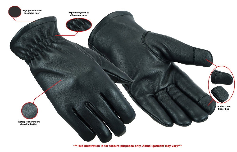 ThermoTrek - Men's Deerskin Lightweight Gloves-Mens Deerskin Gloves-Daniel Smart Mfg - Retail