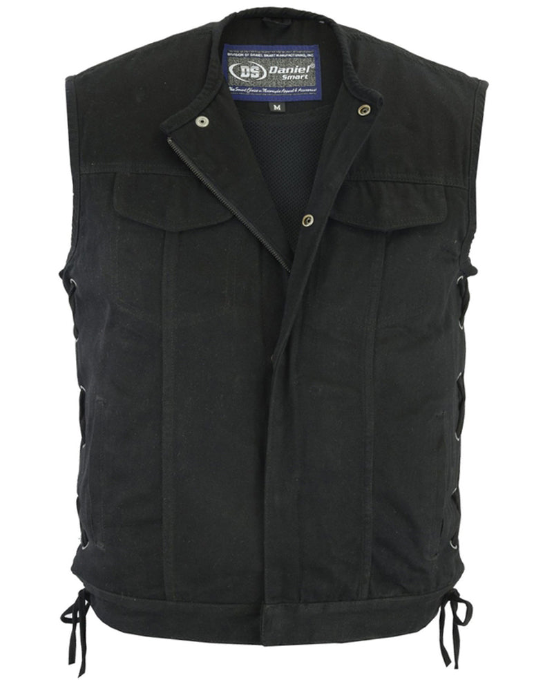 Tork - Motorcycle Denim Vest-Mens Denim Vests-Daniel Smart Mfg - Retail