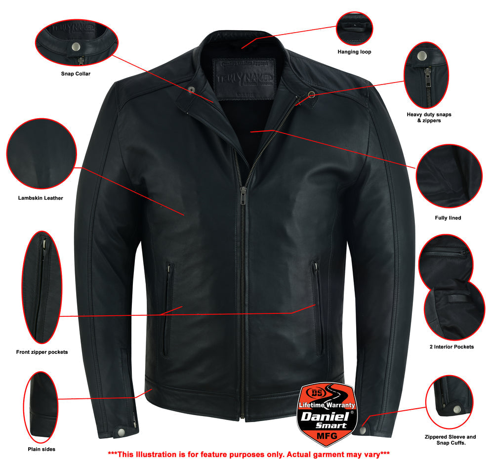 Torque Classic - Men's Leather Fashion Jacket-Mens Leather Motorcycle Jackets-Daniel Smart Mfg - Retail
