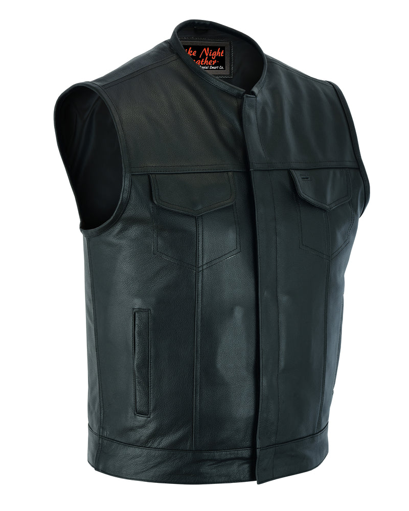 Trailson - Men's Motorcycle Leather Vest-Mens Leather Vests-Daniel Smart Mfg - Retail
