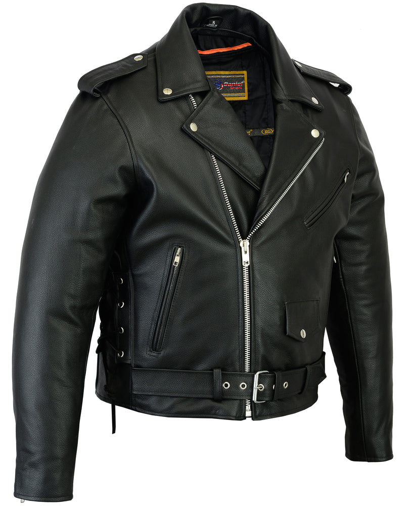 Trekker - Men's Leather Motorcycle Jacket-Mens Leather Motorcycle Jackets-Daniel Smart Mfg - Retail