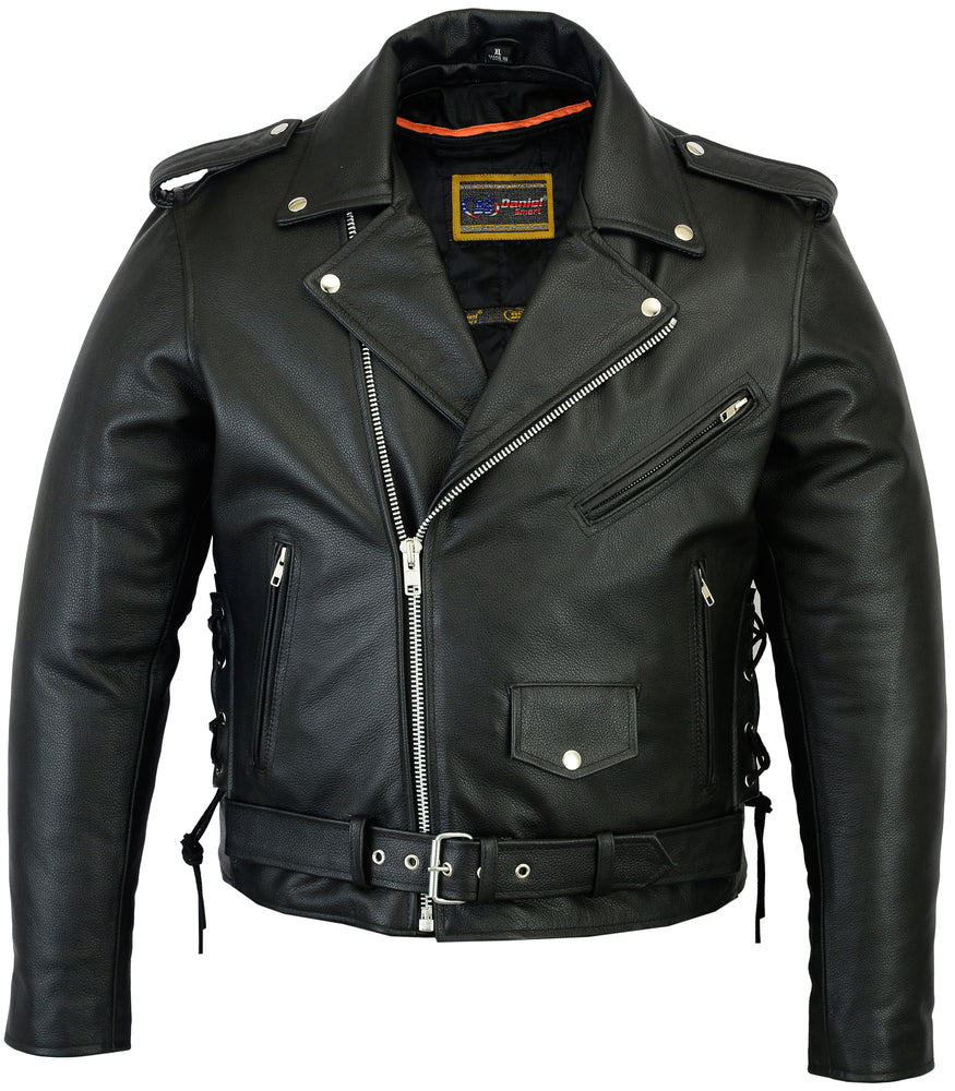 Trekker - Men's Leather Motorcycle Jacket-Mens Leather Motorcycle Jackets-Daniel Smart Mfg - Retail